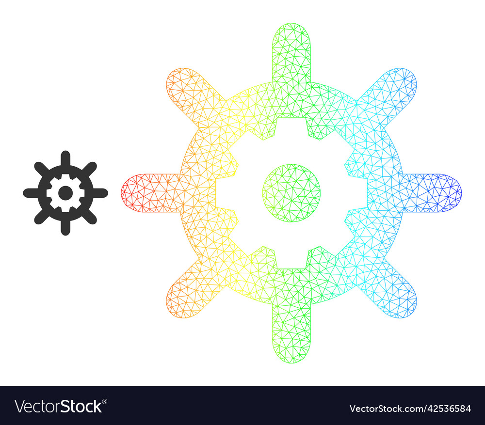 Rainbow net gradient nanotechnology icon Vector Image Rainbow net gradient nanotechnology icon