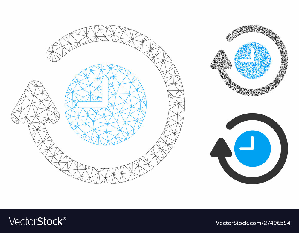 Repeat clock mesh 2d model and triangle vector image Repeat clock mesh 2d model and triangle