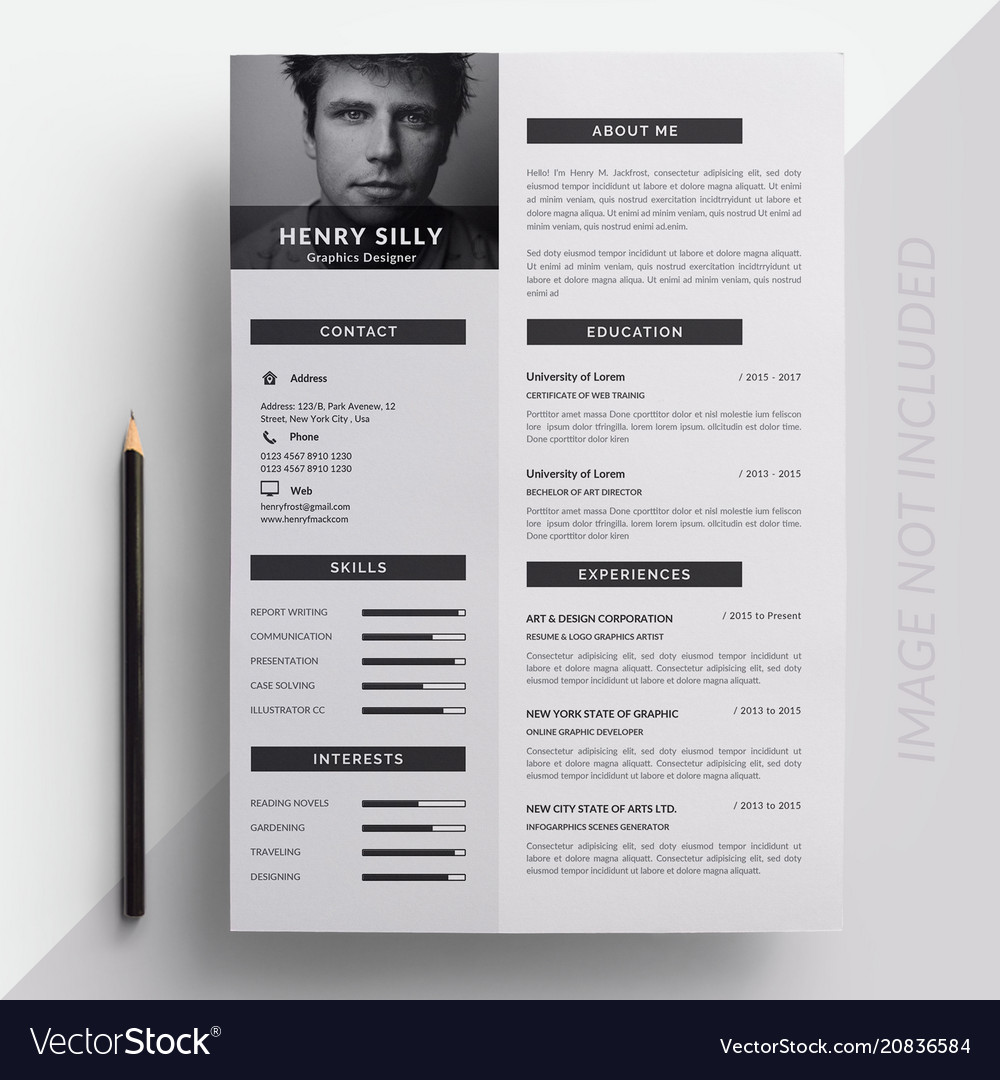 resume format vector