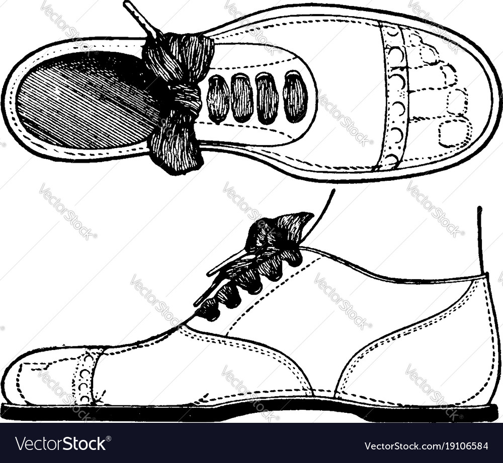 Schuh vernünftige Vintage Gravur