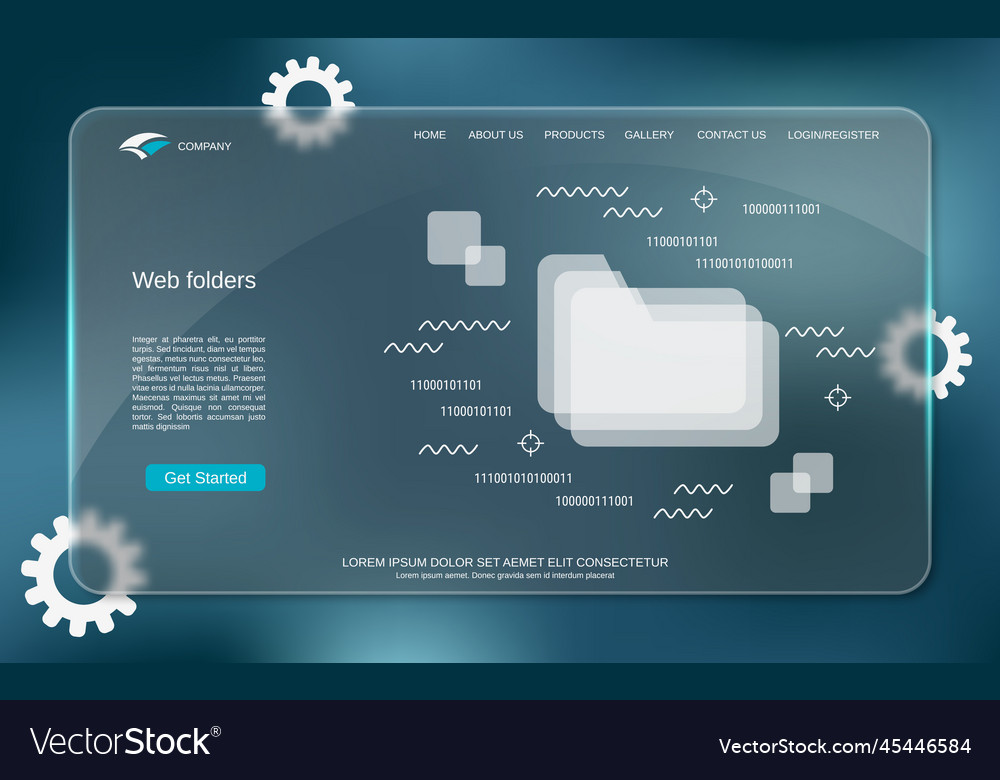 Web folders concept vector image Web folders concept