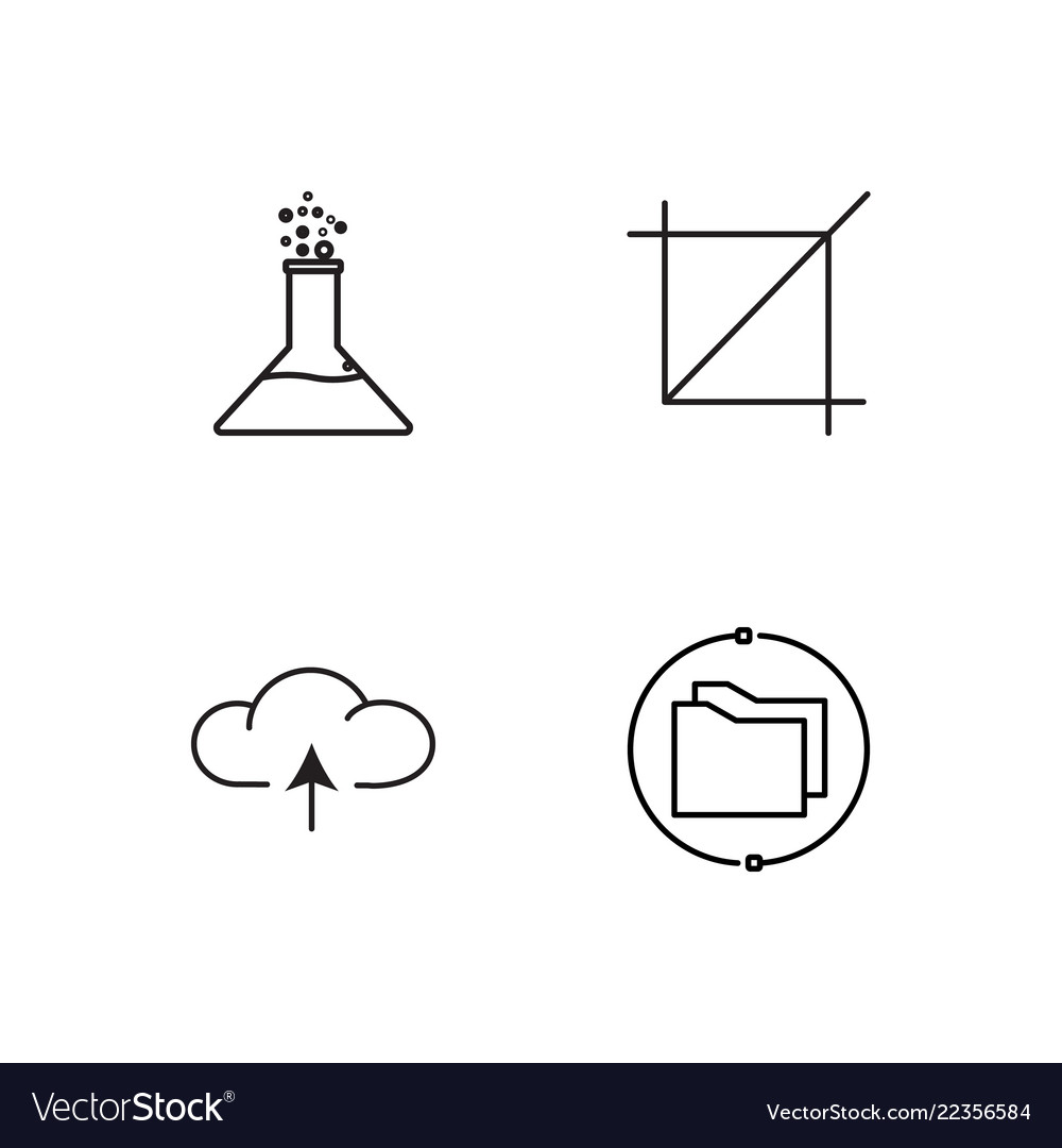 Web simple outlined icons set Vector Image Web simple outlined icons set