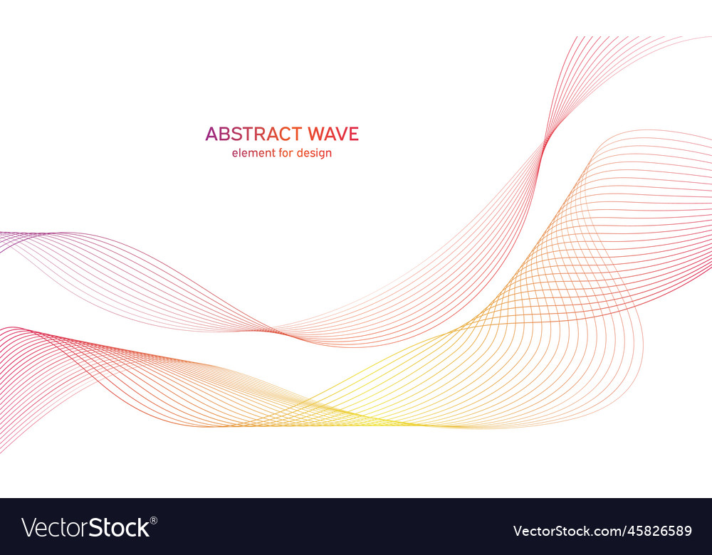 Abstract colorful wave element for design vector image Abstract colorful wave element for design