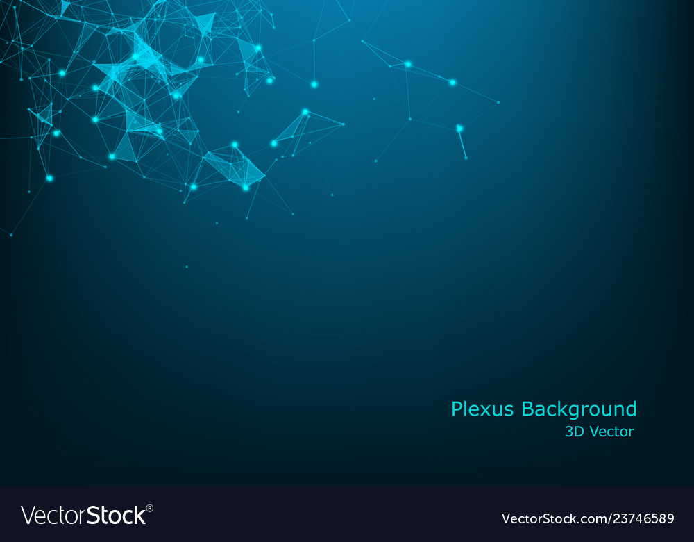 Abstract illuminated particles and lines plexus