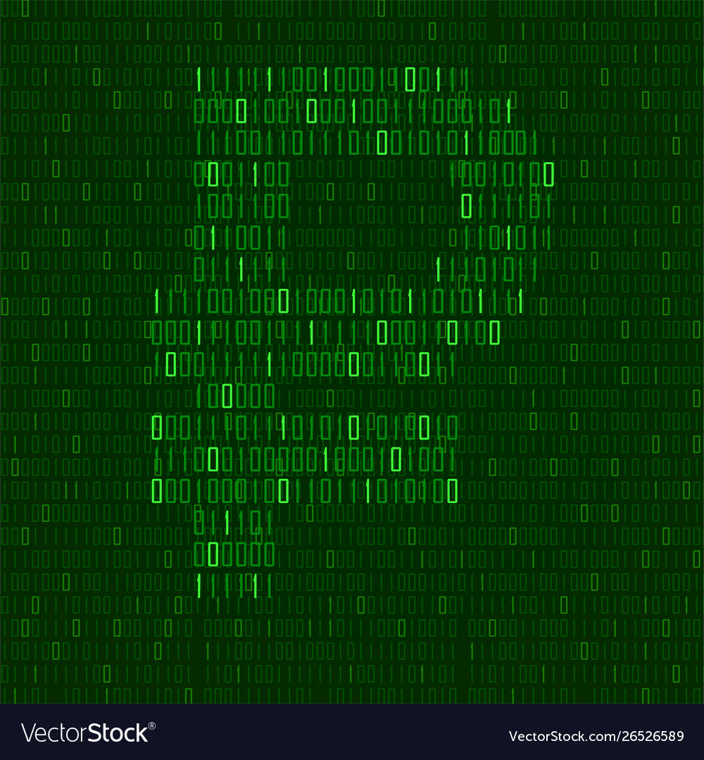 Abstract sign ruble binary code logo vector image Abstract sign ruble binary code logo