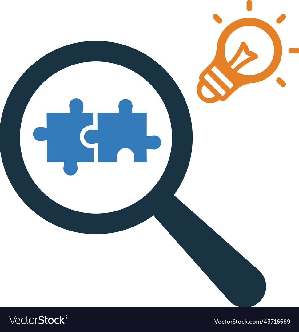 Find solution search icon simple editable graphics