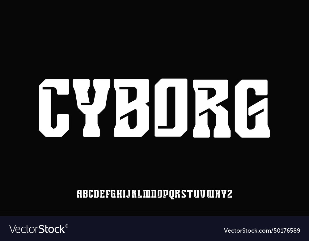 Futuristic Cyberpunk Alphabet Font