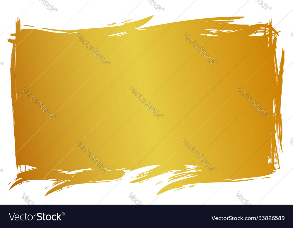 Hand draw streak sketch golden rectangle frame Vector Image