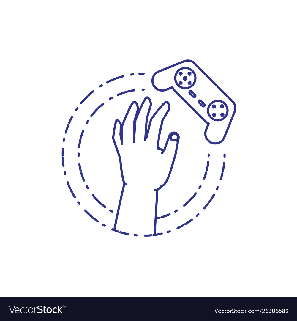 Hand user with video game control retro