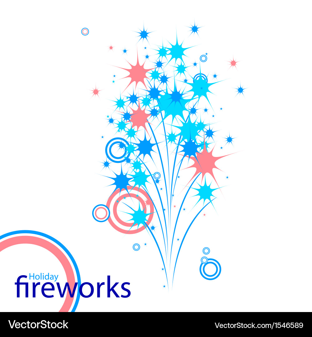 Holiday firework Royalty Free Vector Image - VectorStock