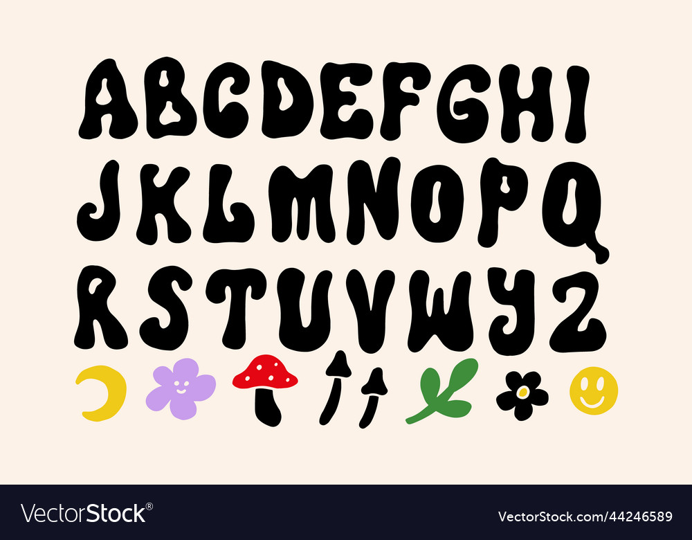 Psychedelic 60s Font - Retro Vibes