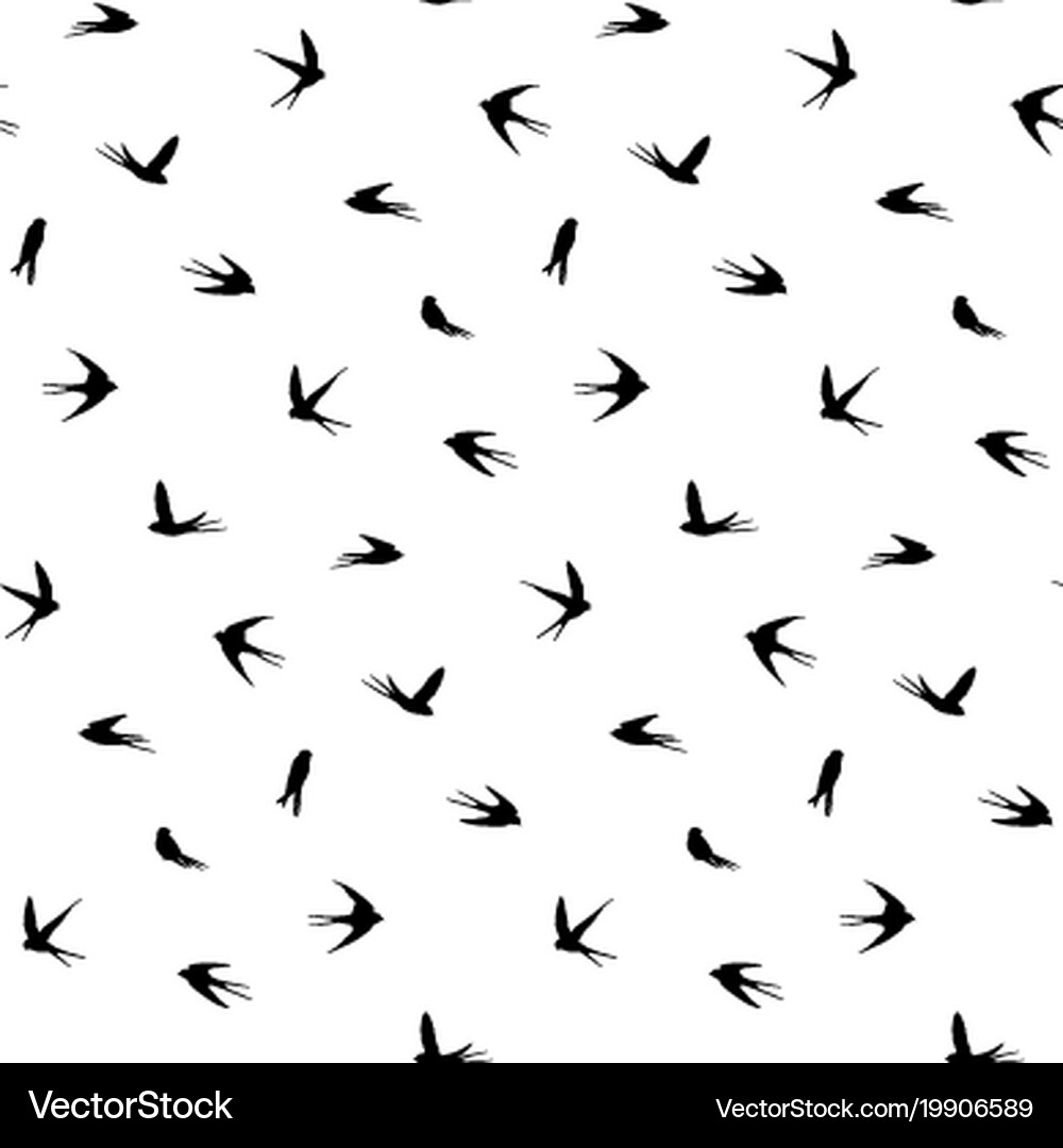 Seamless birds pattern Royalty Free Vector Image