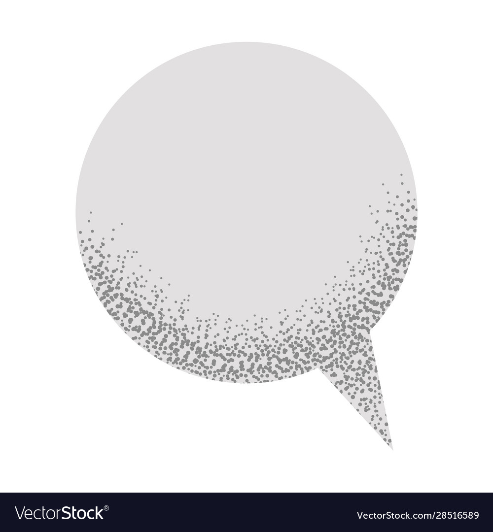 Speech empty bubble with noise sand texture