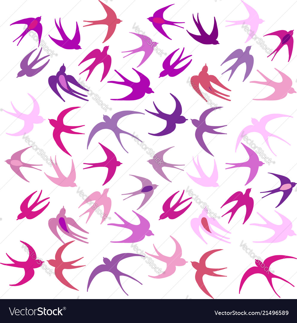 Swallows background for your design vector image Swallows background for your design