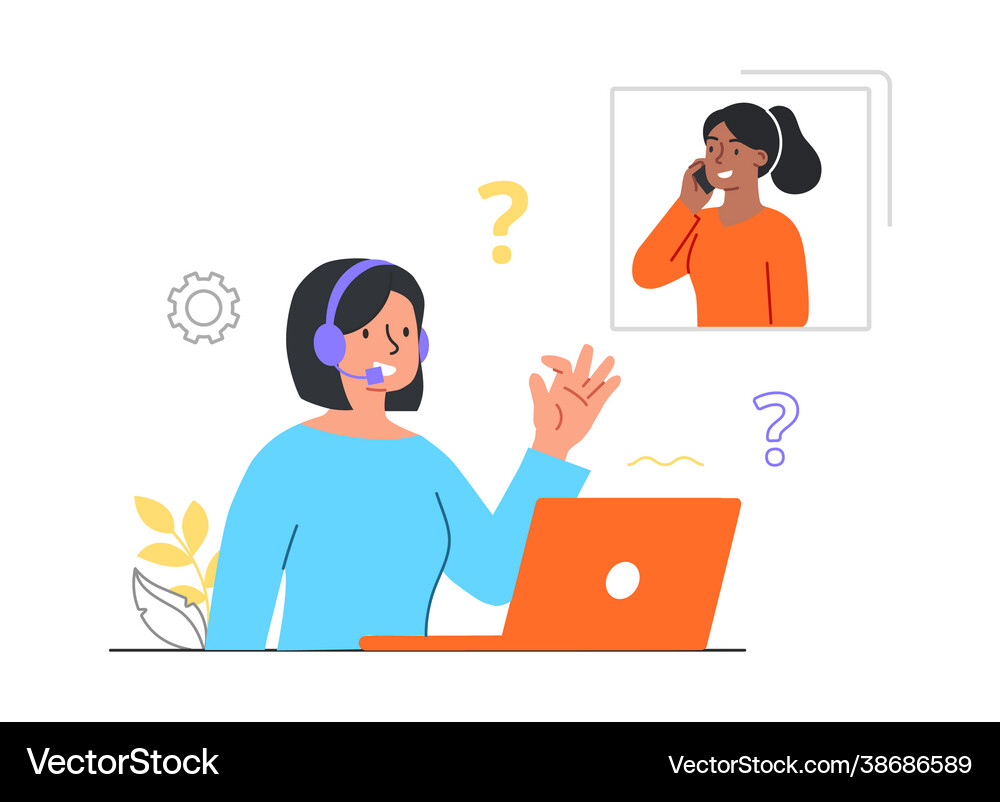 Technical support concept Royalty Free Vector Image