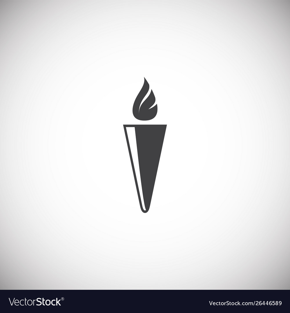 Torch icon on background for graphic and web vector image Torch icon on background for graphic and web