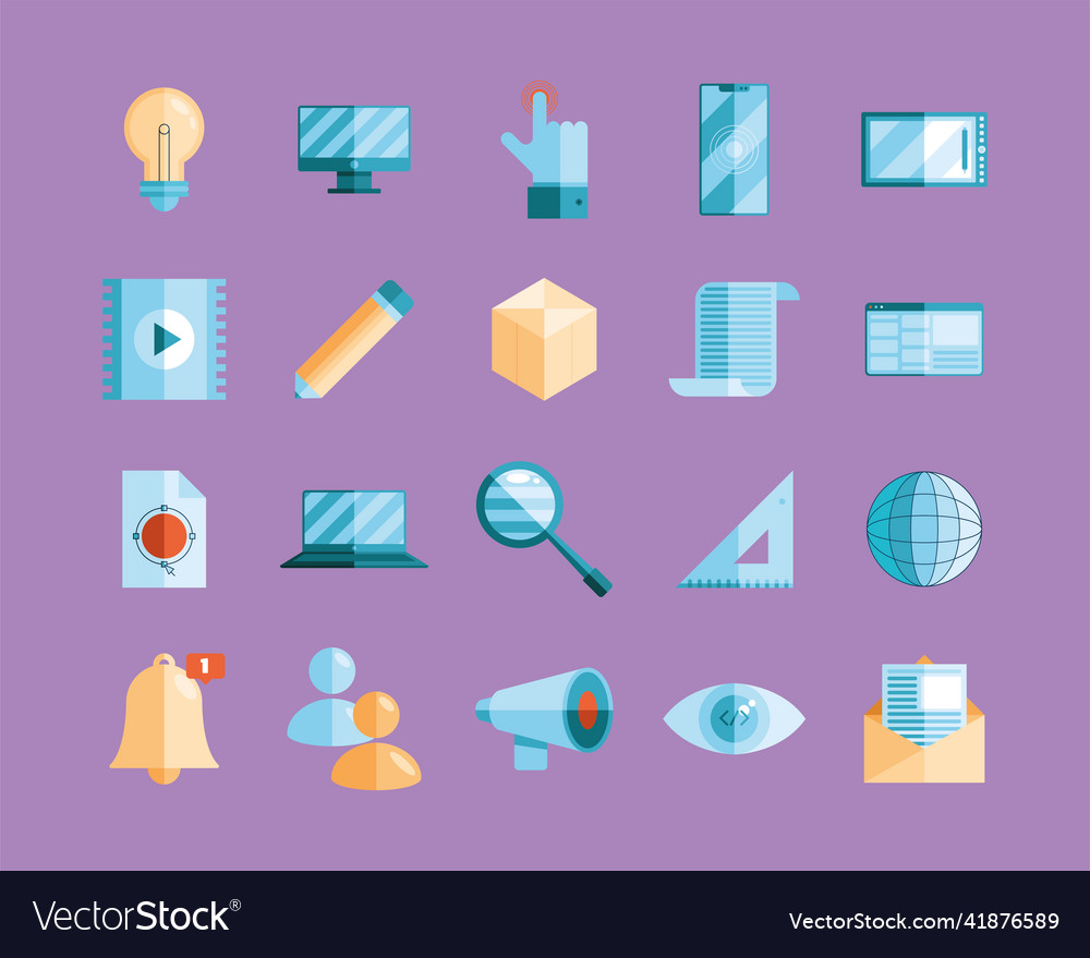 Twenty development design icons