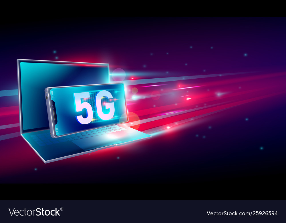 5g High Speed Network Communication Internet Vector Image