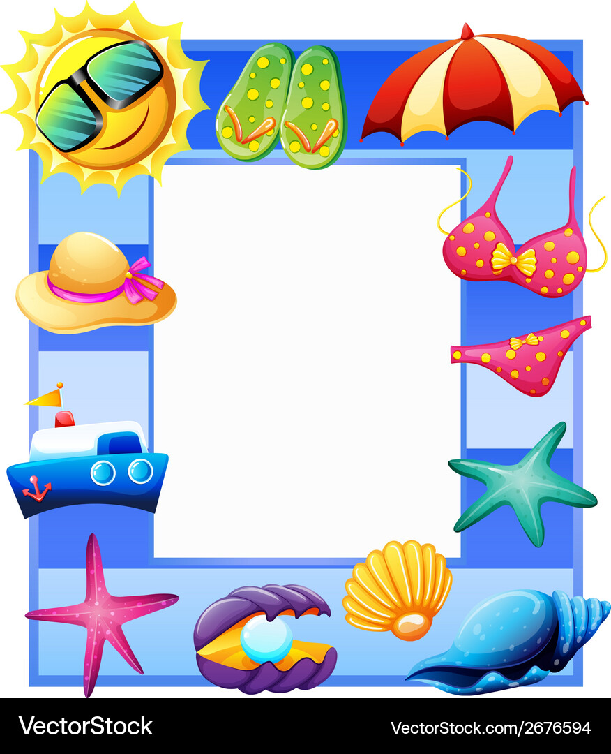 A frame for summer Royalty Free Vector Image - VectorStock