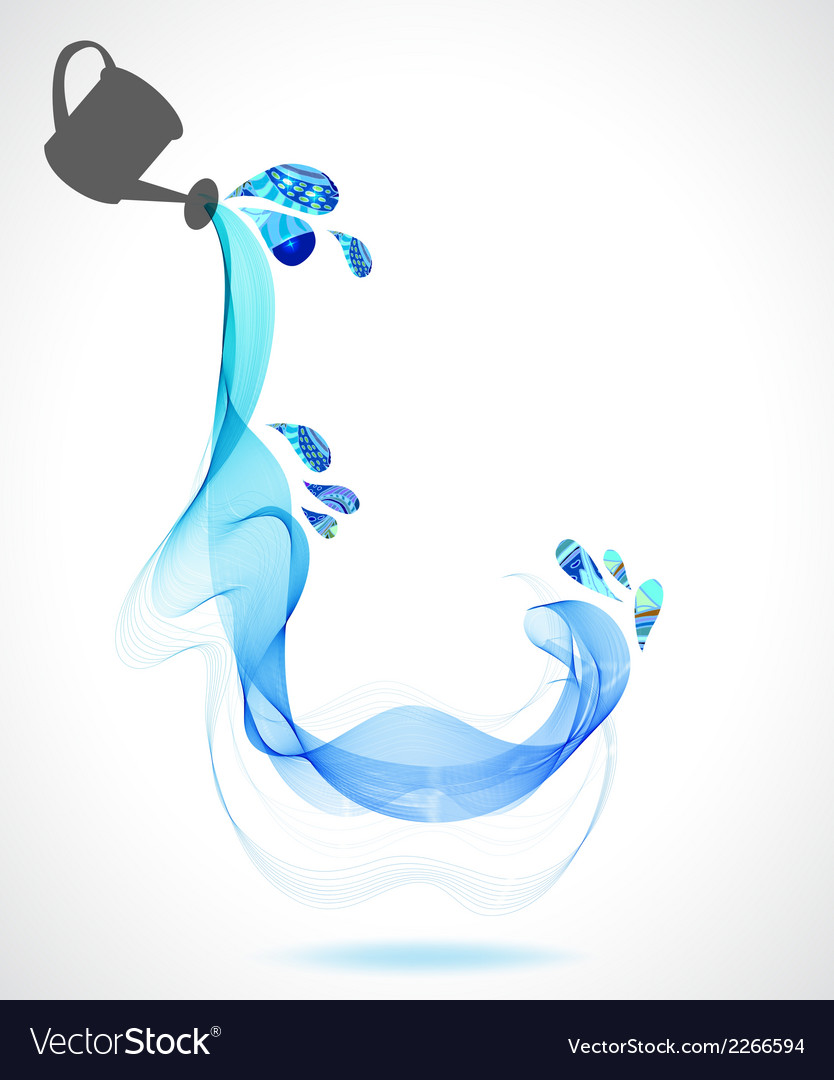 Abstract color background with wave and watering