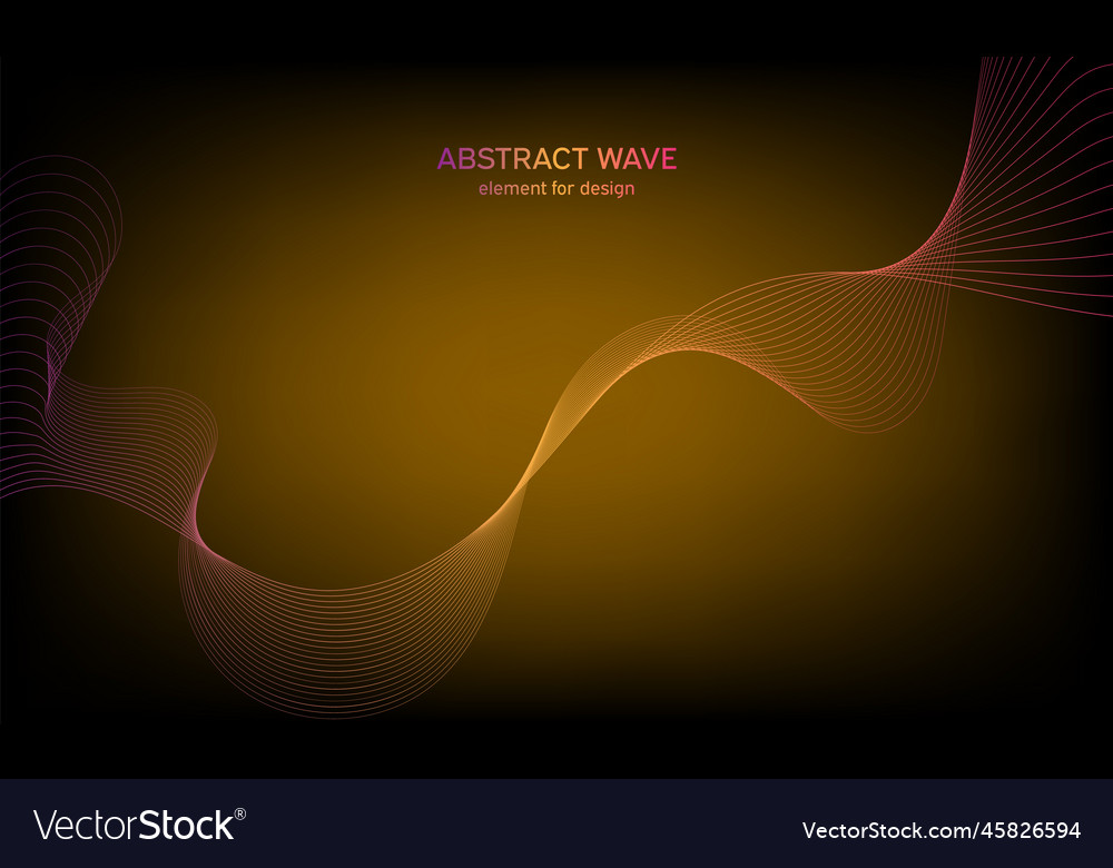Abstract wave element for design digital