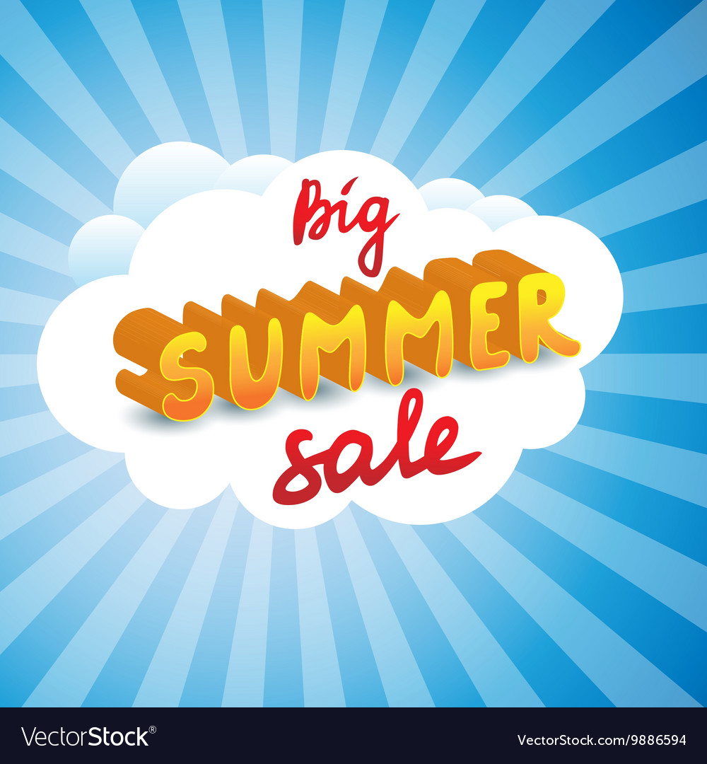 Big summer sale tag