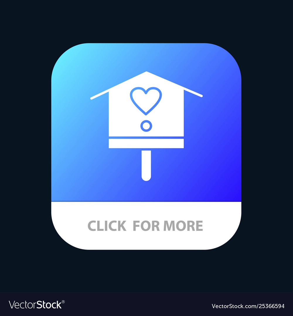 Bird house spring mobile app button