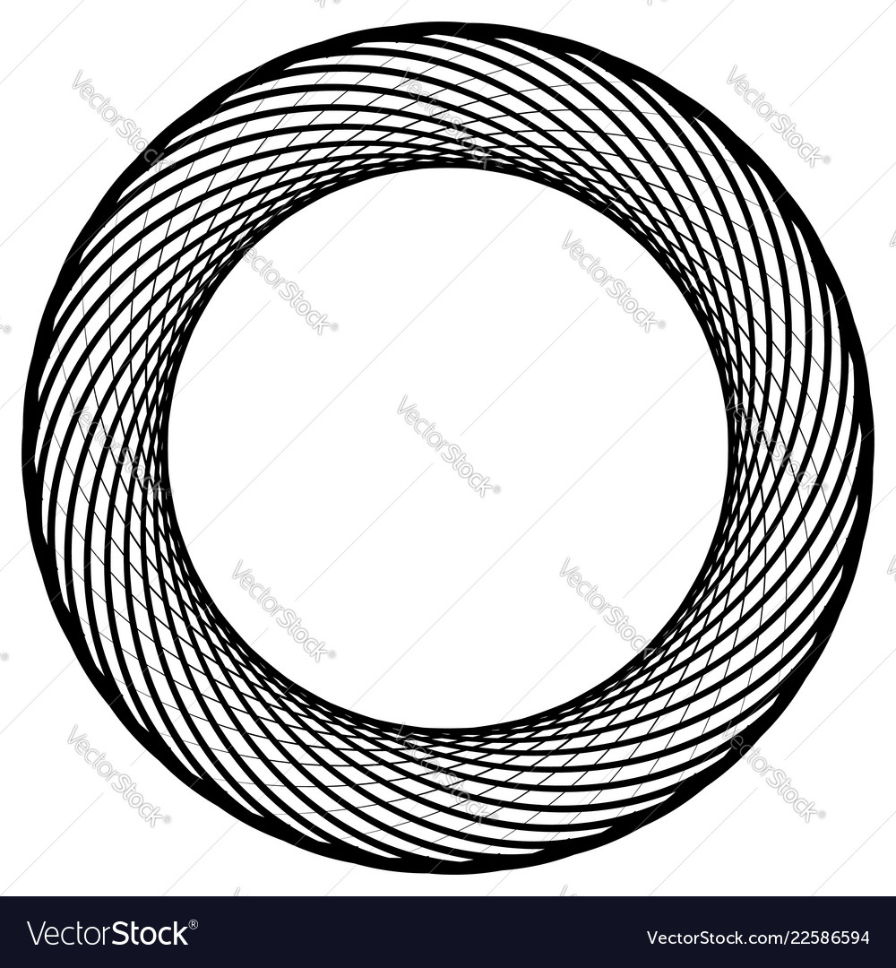 Circular element made of radial lines abstract vector image Circular element made of radial lines abstract