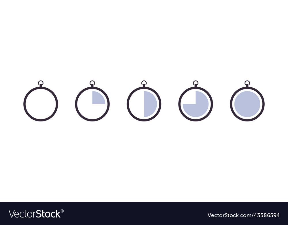 Countdown timer and stopwatch symbol vector image Countdown timer and stopwatch symbol