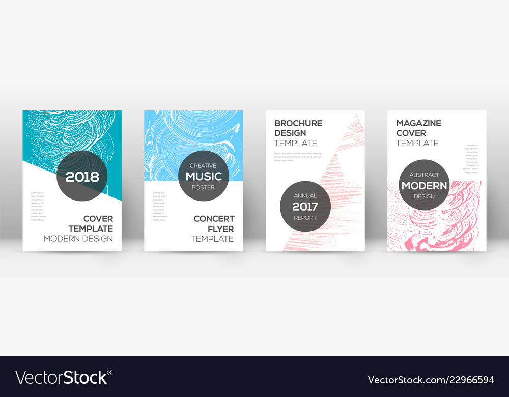 Cover Page Design Template Modern Brochure Layout Vector Image