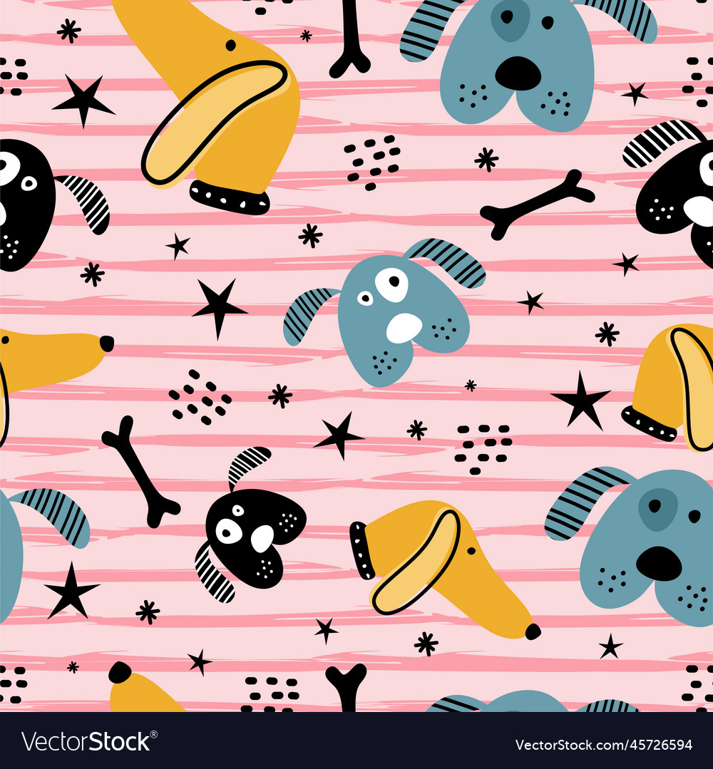 Cute Baby Dog Pattern - Seamless