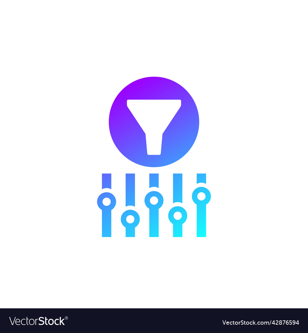 Data filtering settings icon for web