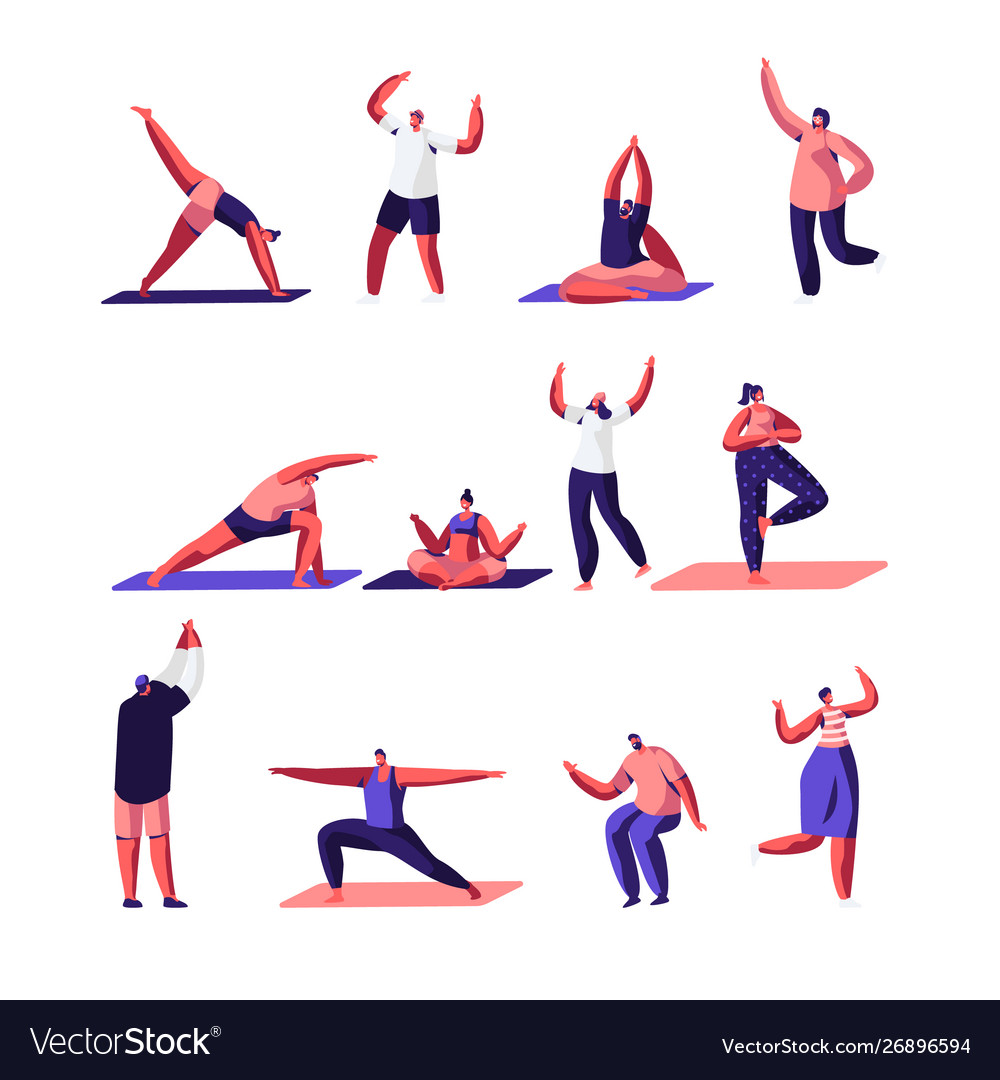 Diverse People Fitness & Activity Set
