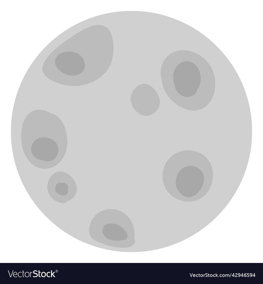 Full moon flat high quality Royalty Free Vector Image