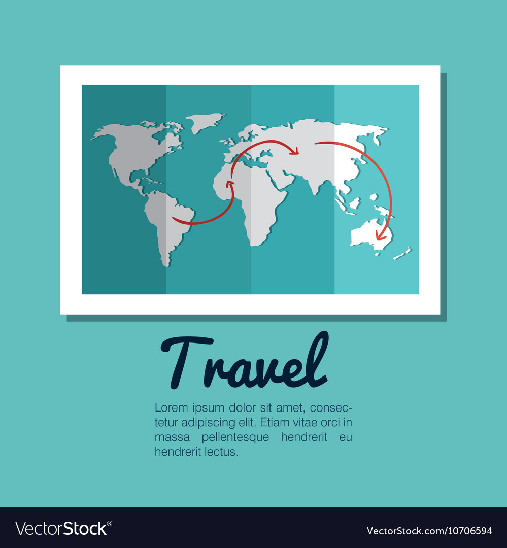 Map world globe travel design