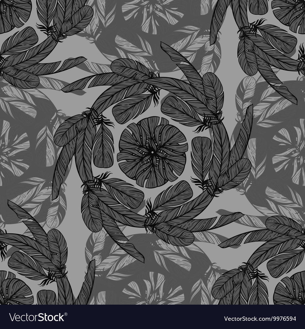 Monochrome circular pattern round kaleidoscope