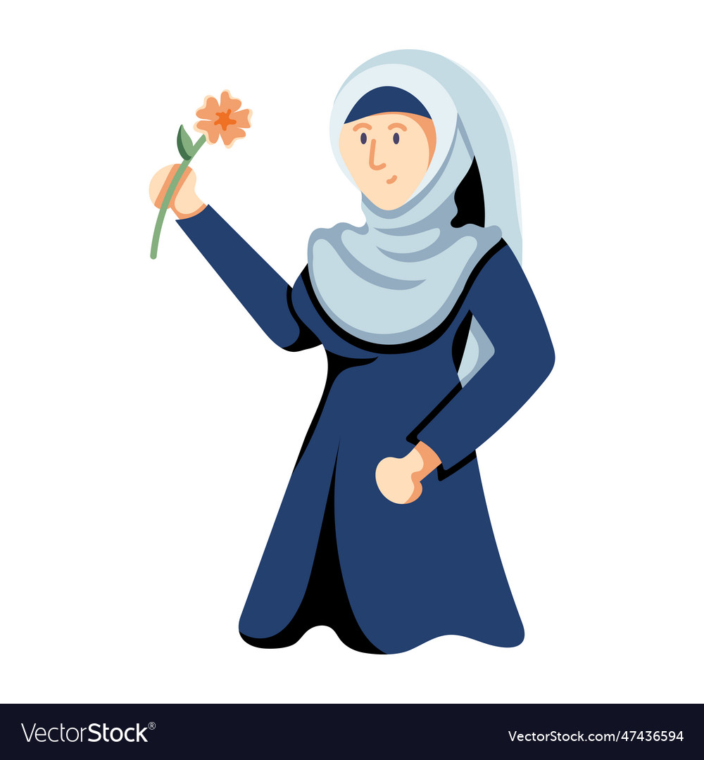 Muslim lady Royalty Free Vector Image - VectorStock