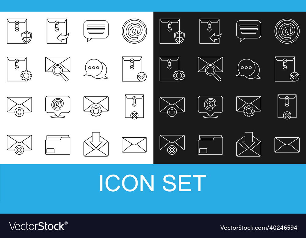 Set line envelope delete and check mark