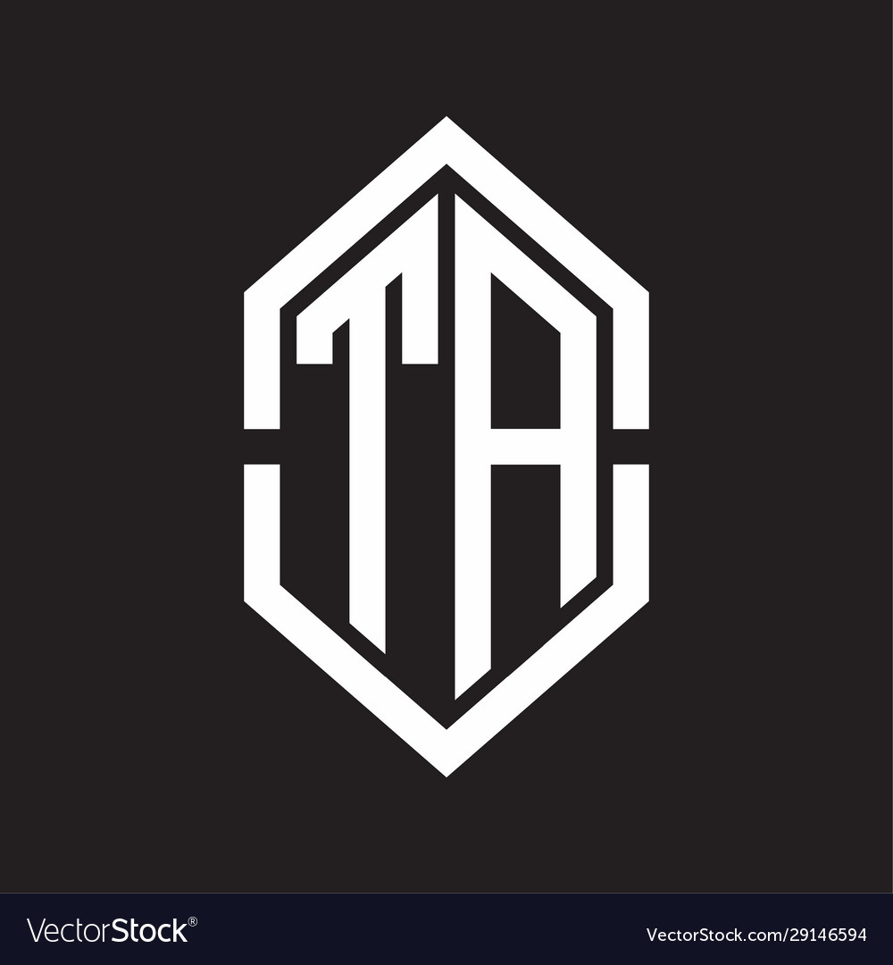 TA Monogram Logo - Hexagon Shape