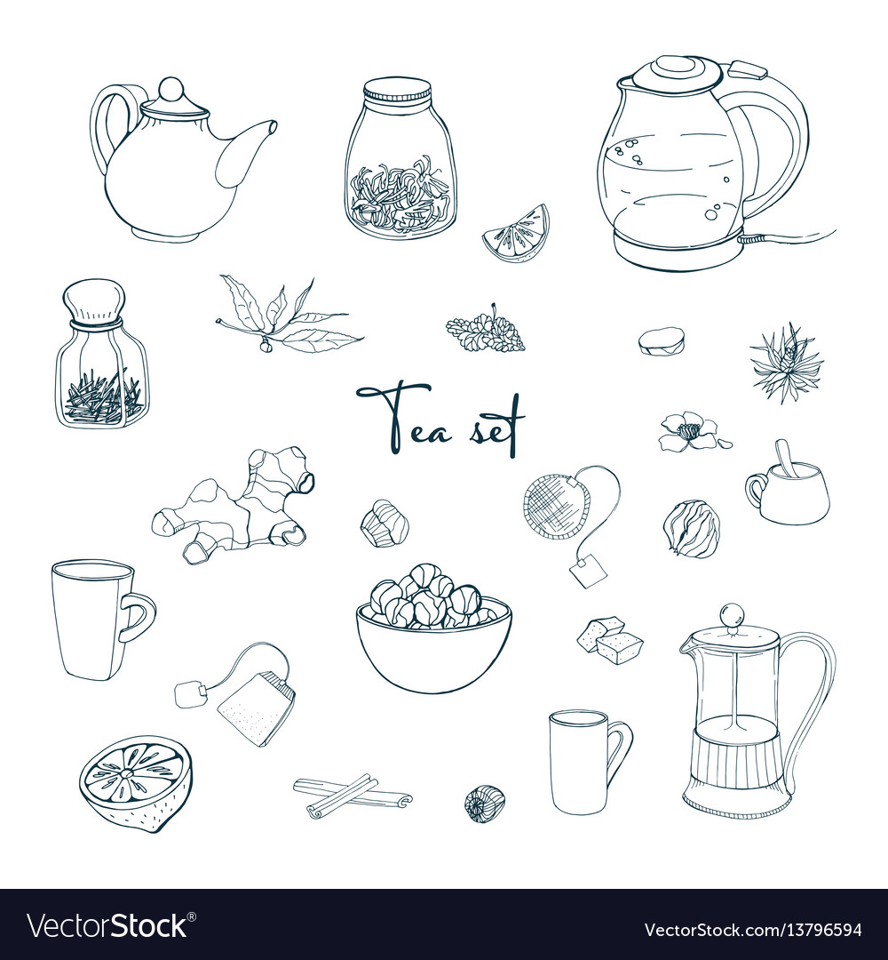 Tea Party Objects Collection