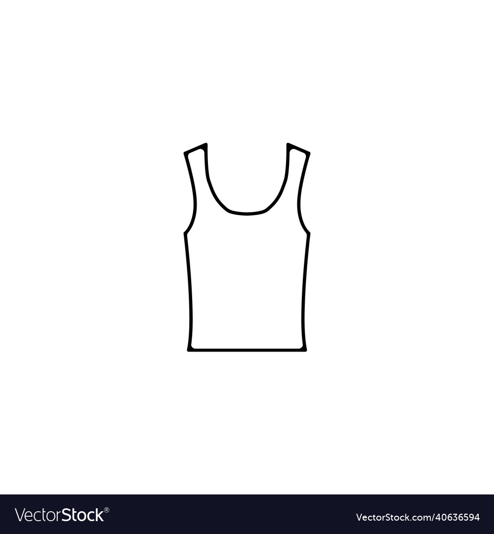 Undershirt thin line icon linear