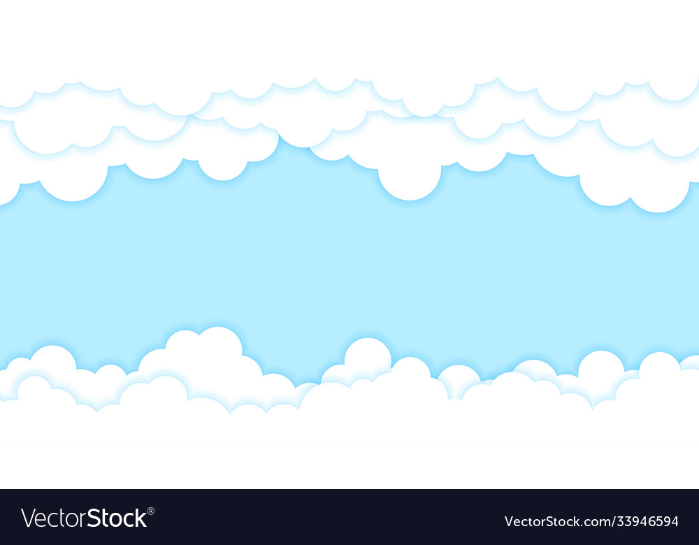 White fluffy cloud on blue sky outdoor landscape vector image White fluffy cloud on blue sky outdoor landscape