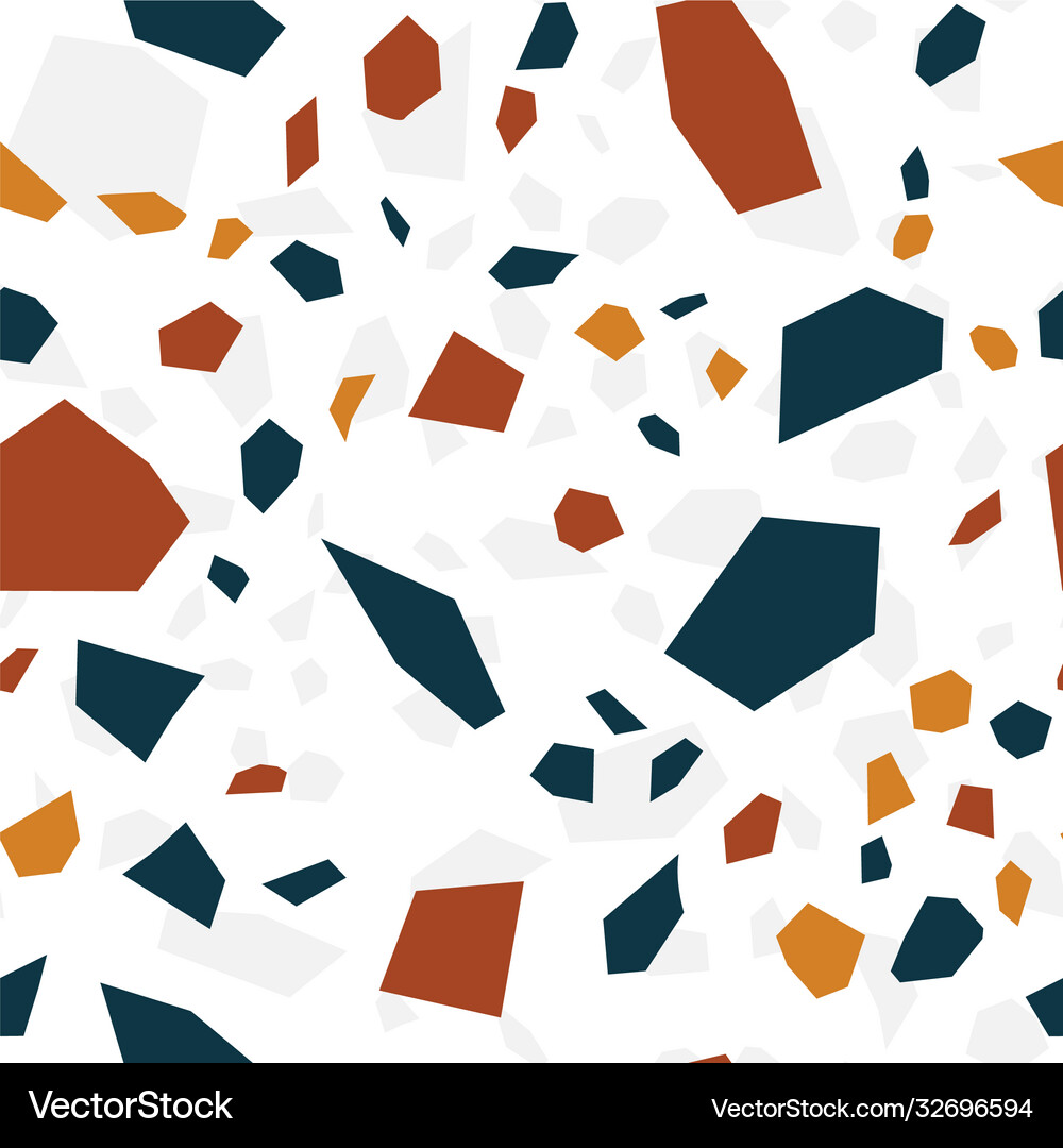 White terrazzo wall seamless pattern Royalty Free Vector