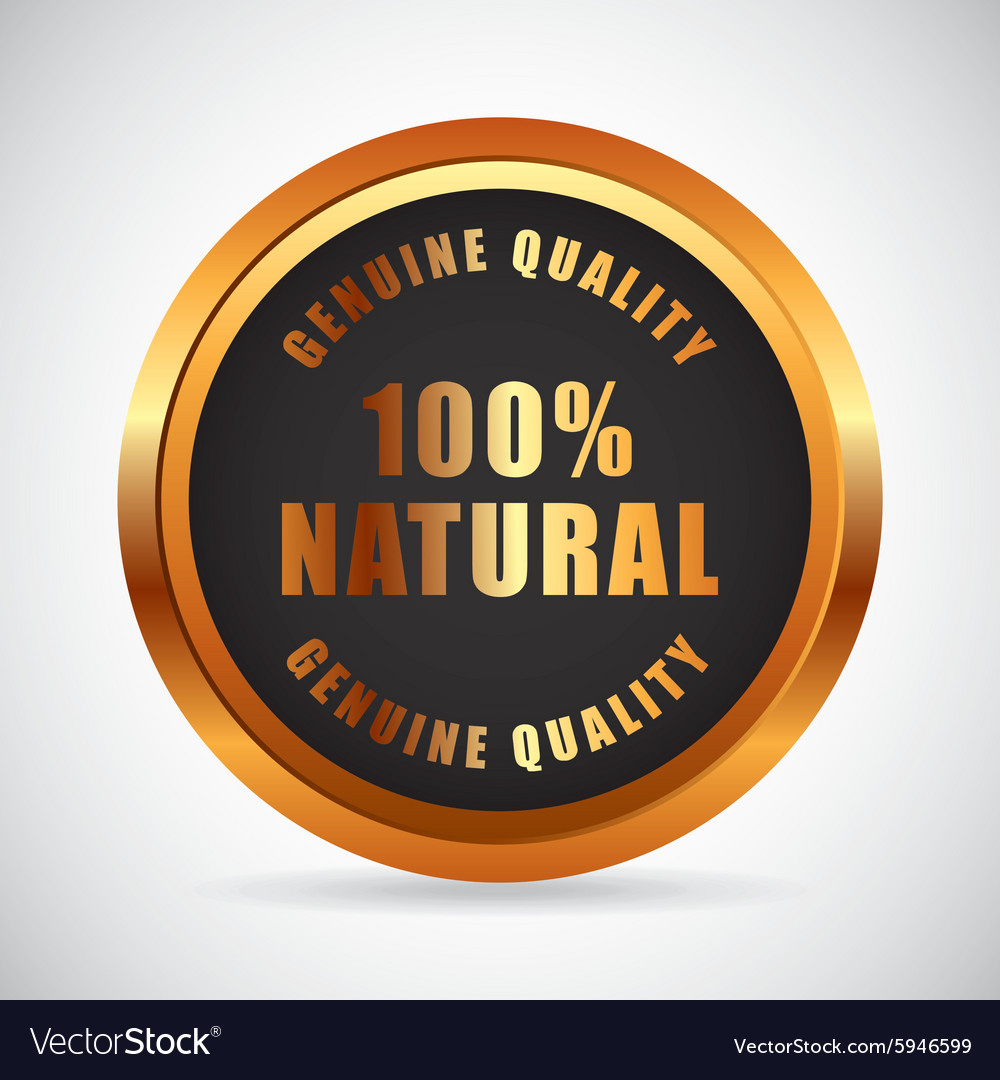 100 percent natural Royalty Free Vector Image - VectorStock