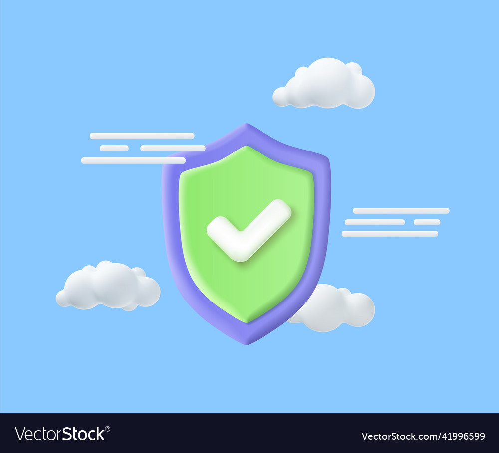 3d computing and storage security concept vector image 3d computing and storage security concept