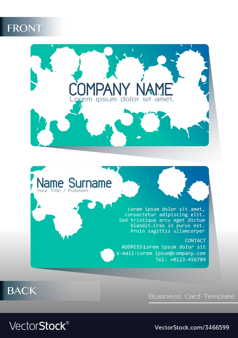 A calling card design