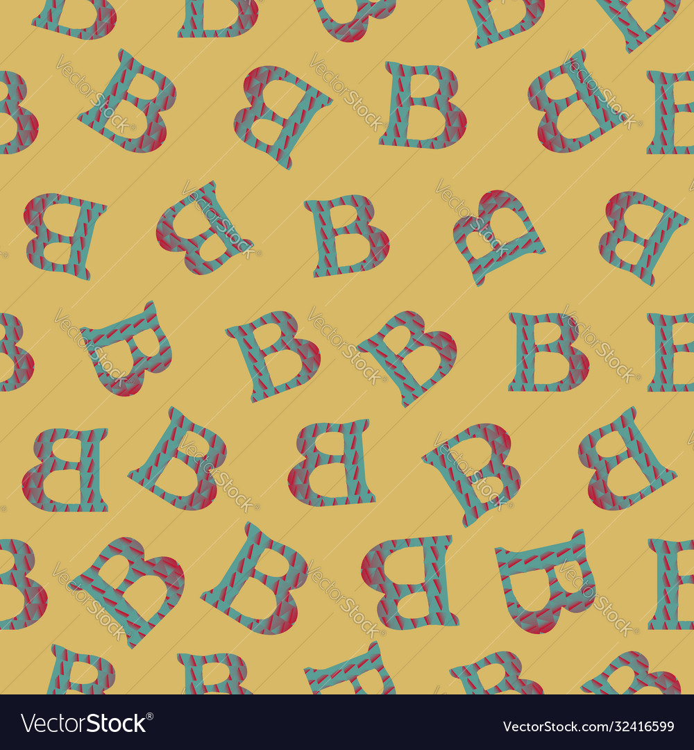 B from alfabet repeat pattern print background vector image B from alfabet repeat pattern print background