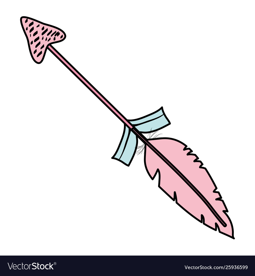 Bohemian arrow with feathers icon