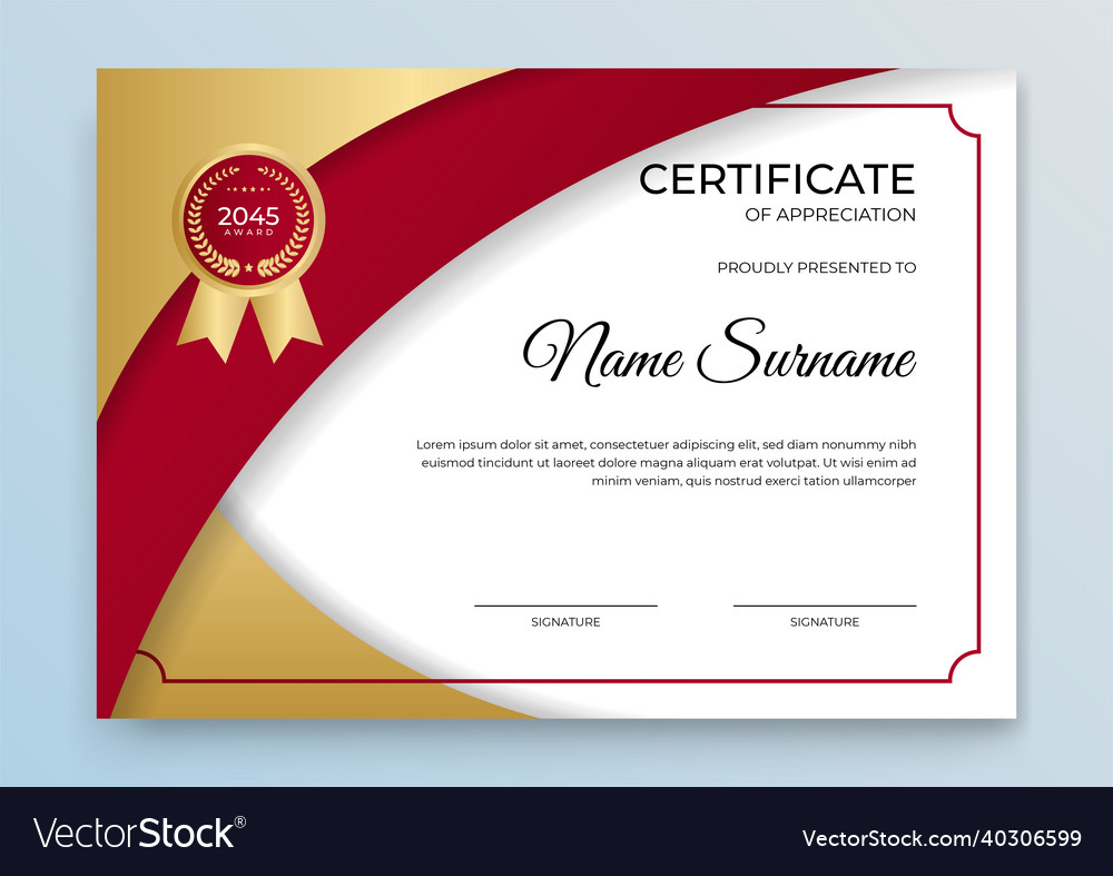 Certificate template banner with abstract Vector Image