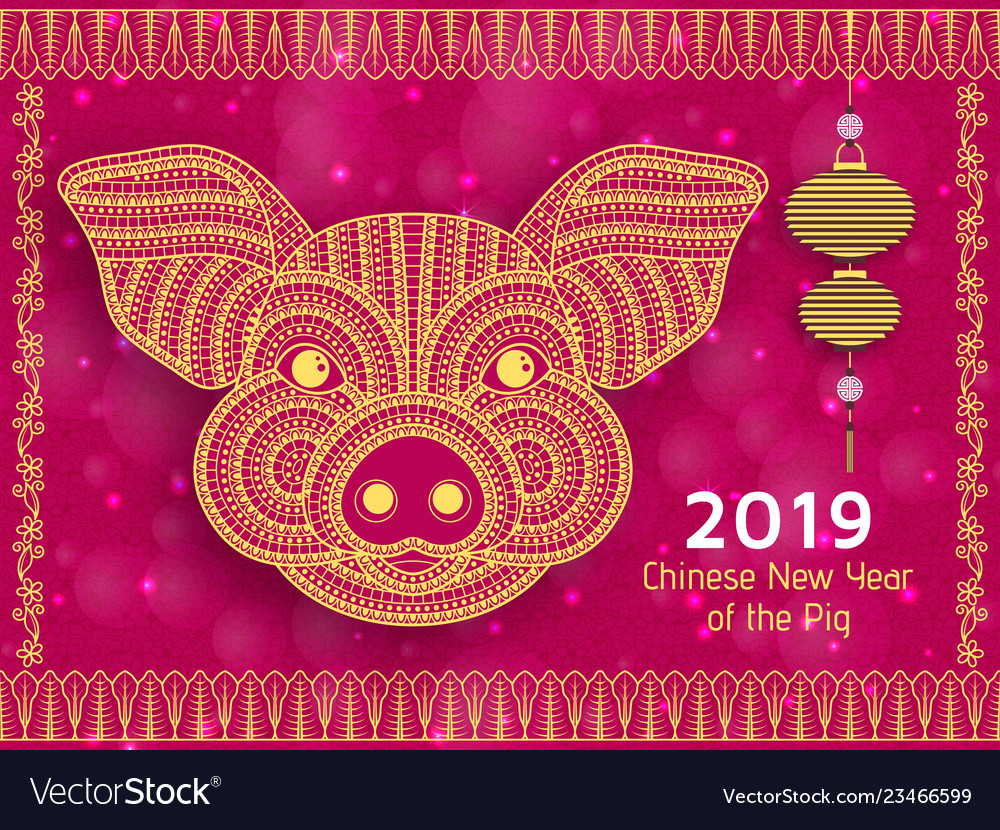 Chinese new year background with creative stylized